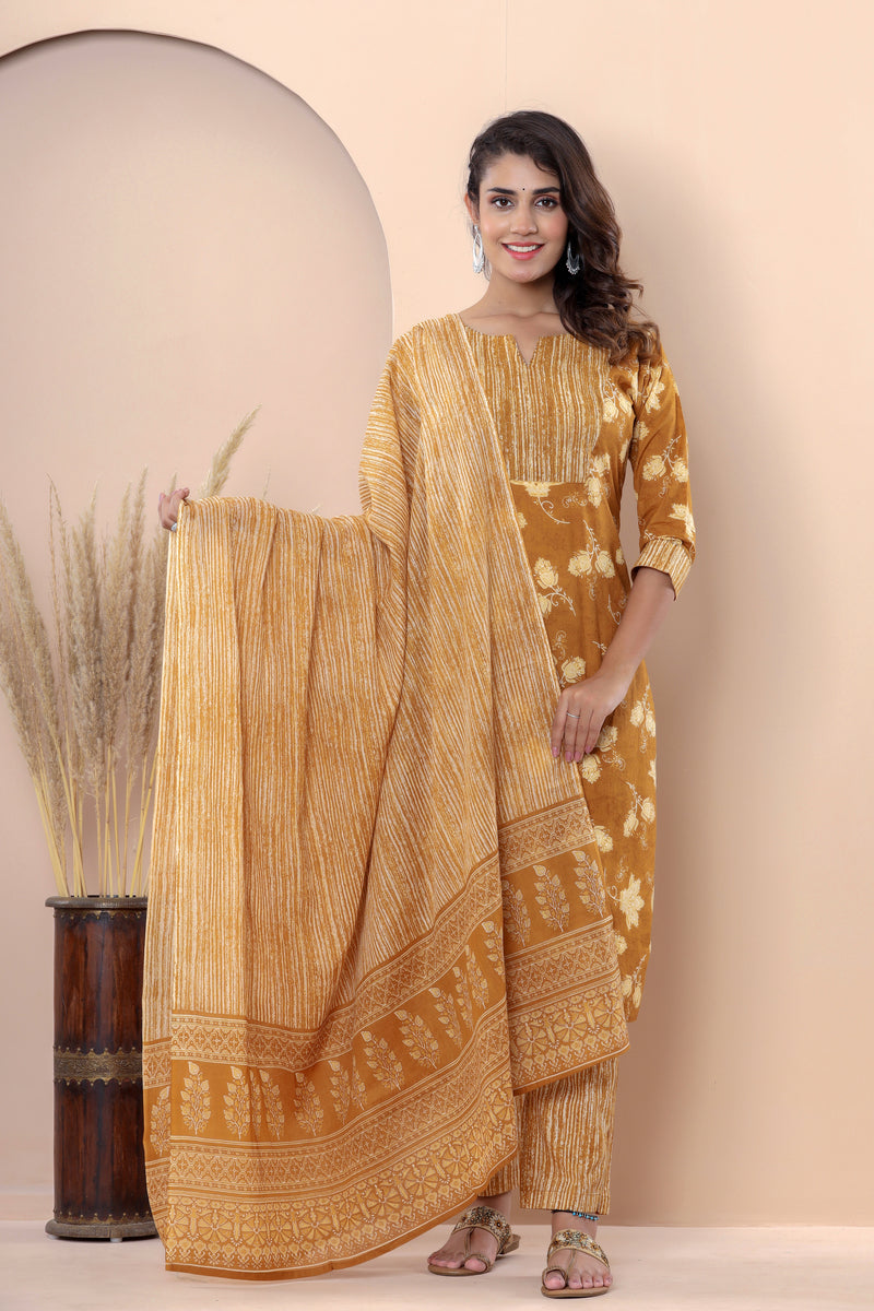 Mustard Pinstripes Suit