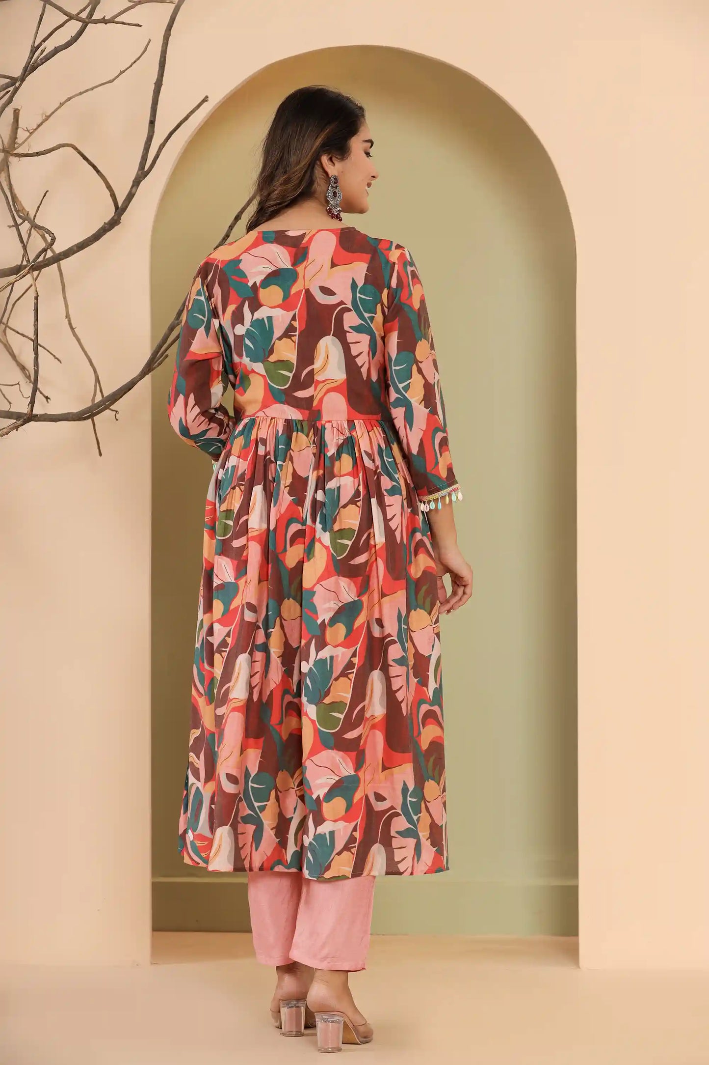 Pink Cowri A-Line Suit