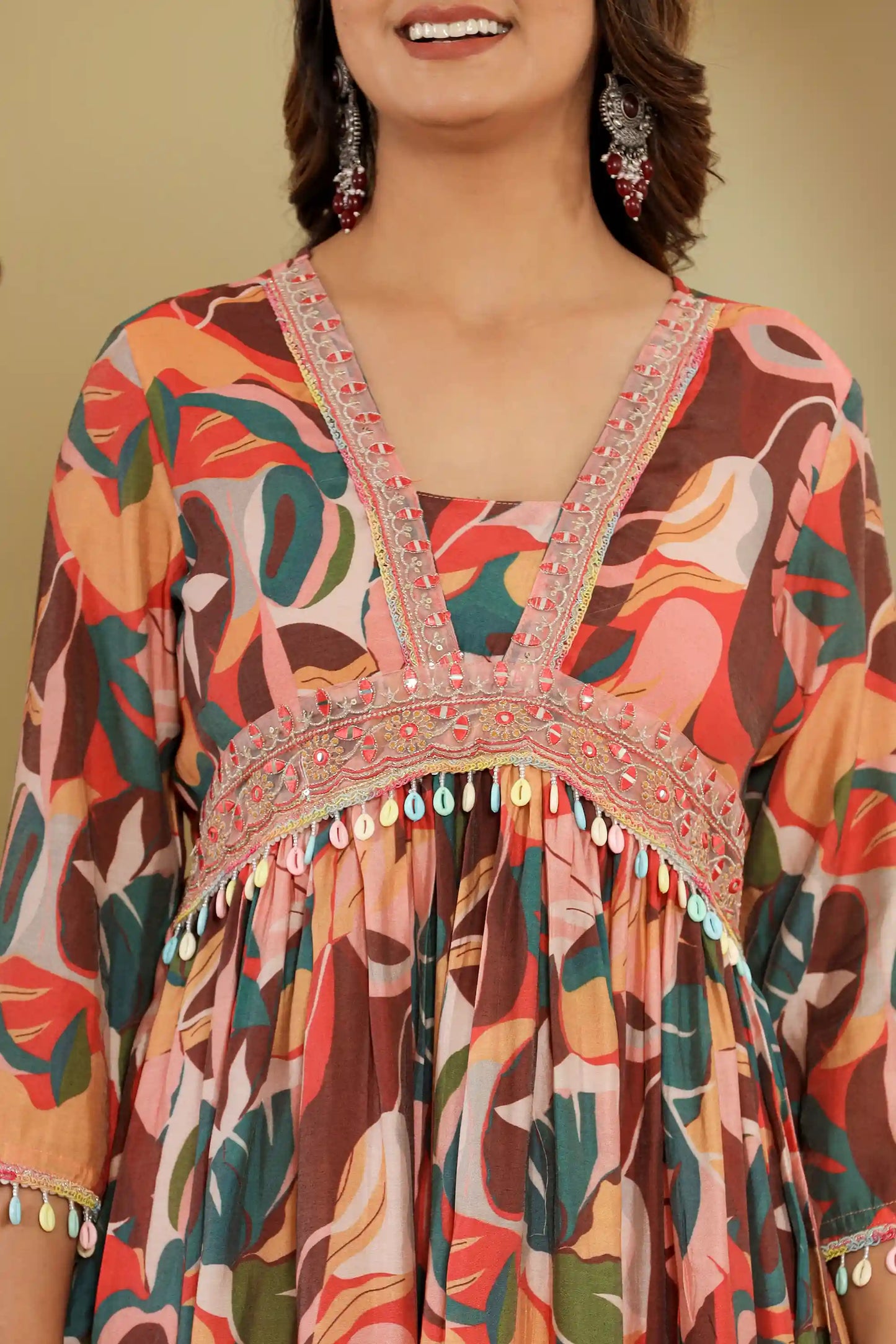 Pink Cowri A-Line Suit
