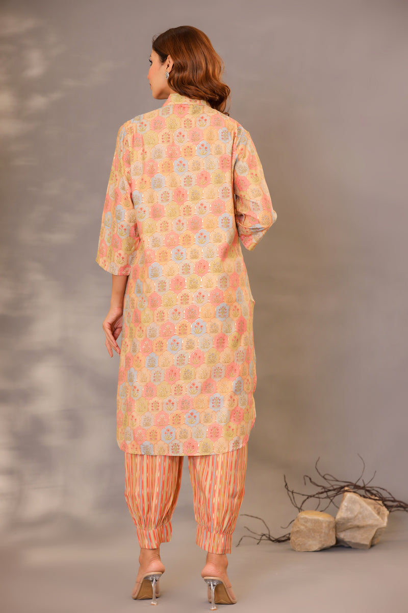 Afgani Peach Co-ord Set