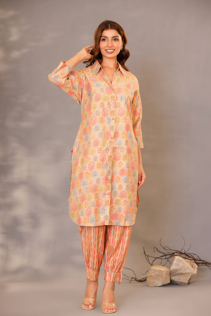 Afgani Peach Co-ord Set