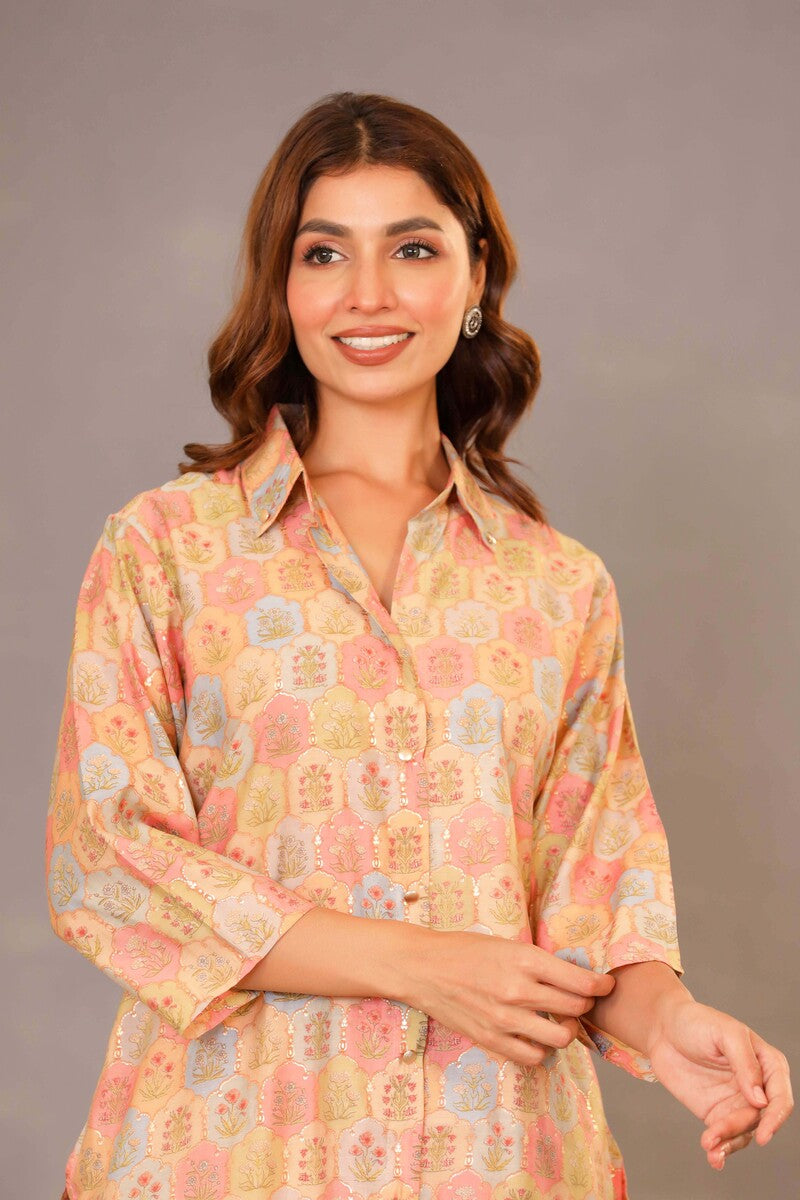 Afgani Peach Co-ord Set