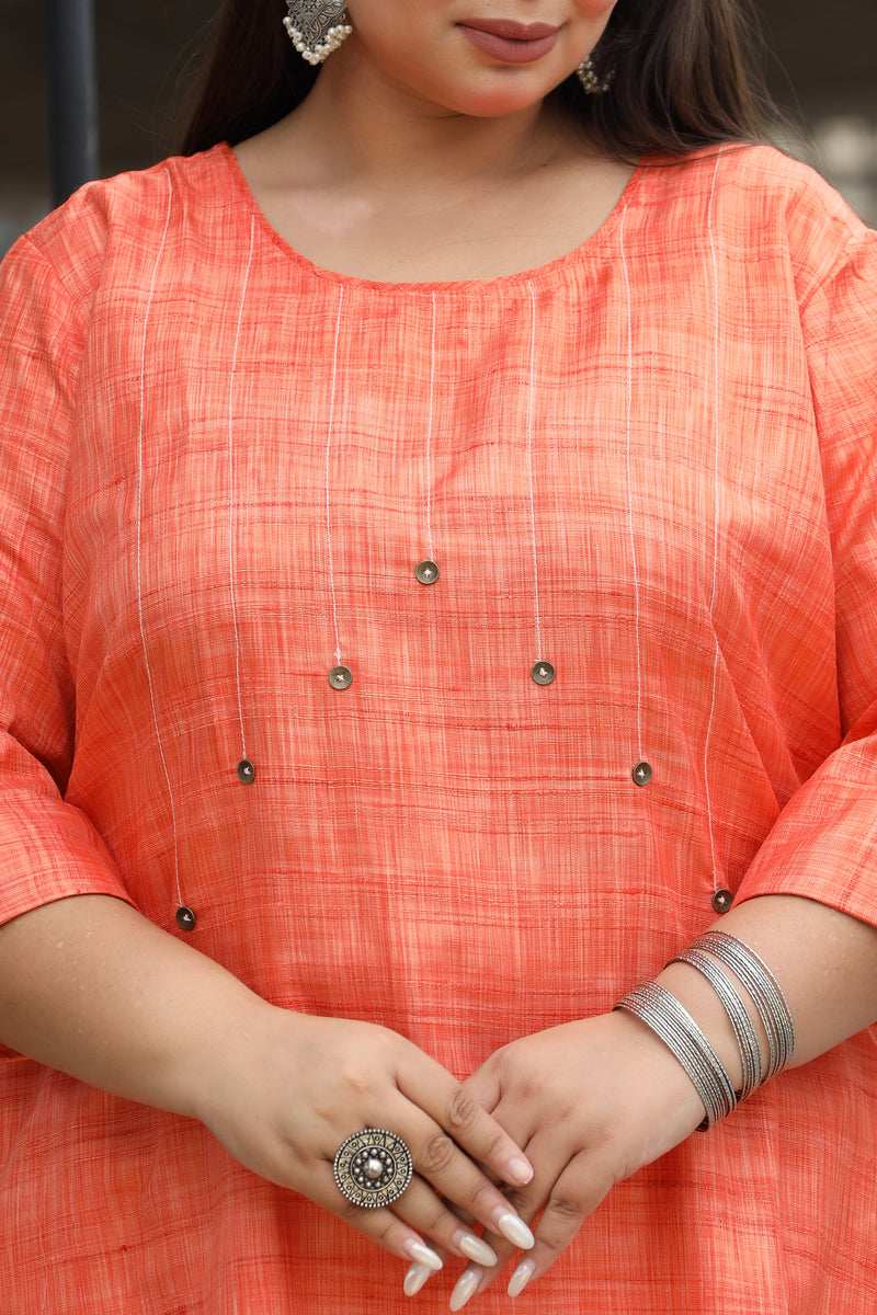Tangerine Threads Plus Size Cotton Kurti
