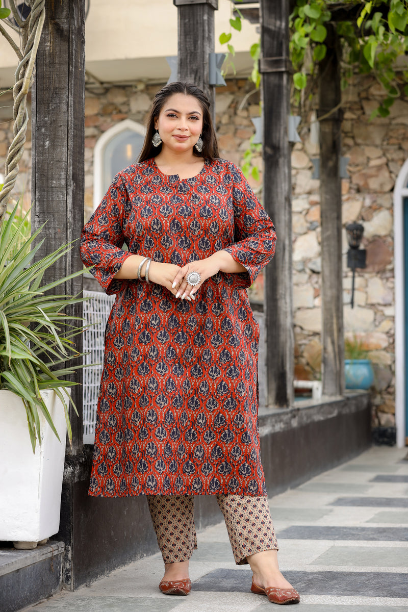 Autmn Slate Kurta Pant Set