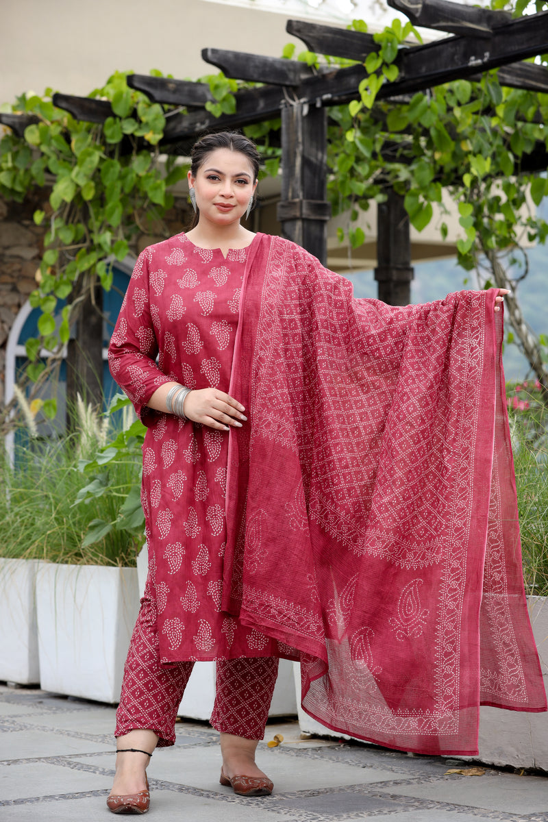 Rani Buta Plus Size Straight Suit Set