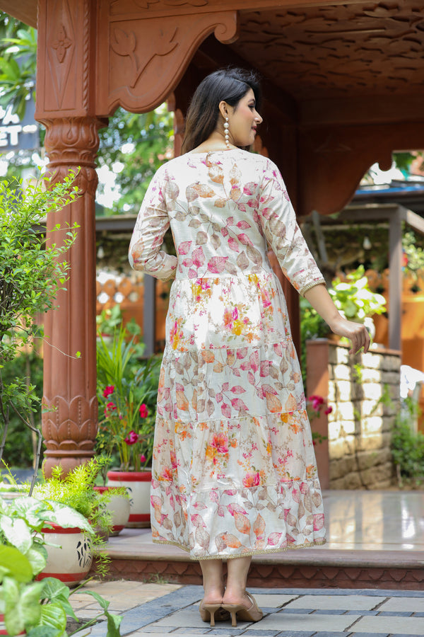 Orange Pink Patta Dress