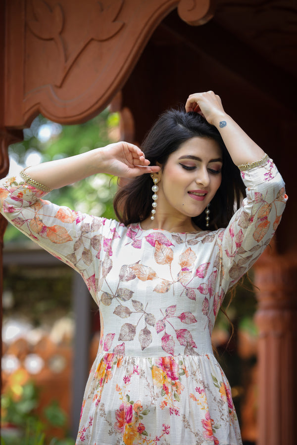 Orange Pink Patta Dress