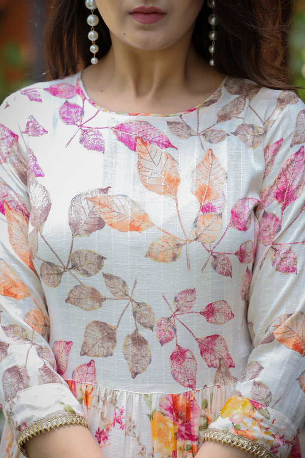 Orange Pink Patta Dress