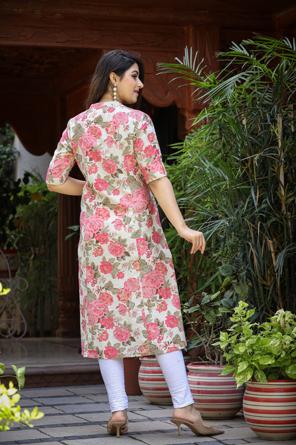 Pink Malang A-Line Kurti