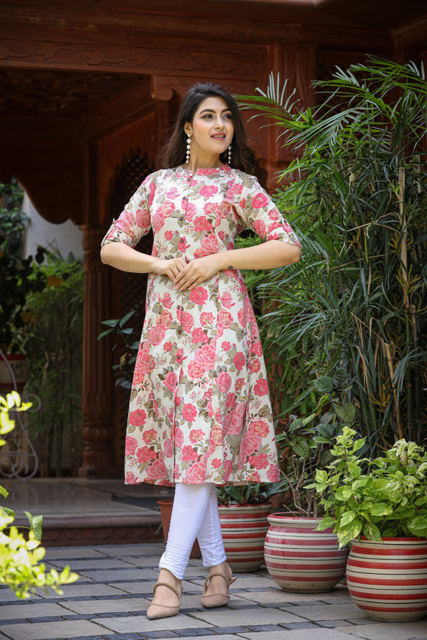 Pink Malang A-Line Kurti