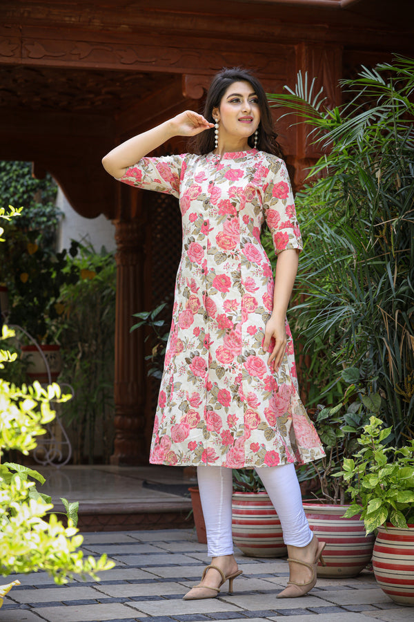 Pink Malang A-Line Kurti