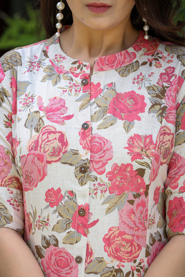 Pink Malang A-Line Kurti