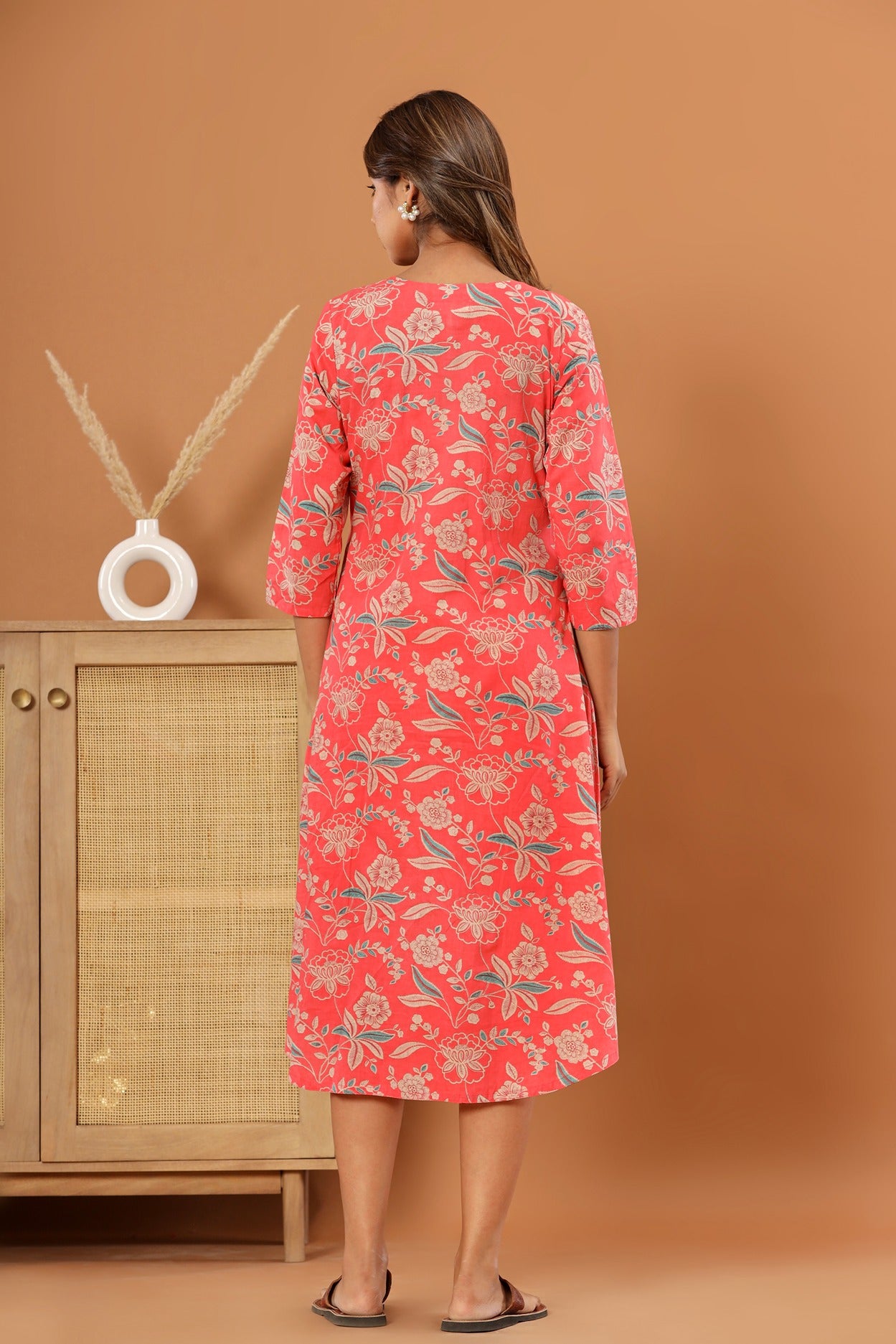 Cuchikoo by Laali Breeze Along Pink Maternity Dress