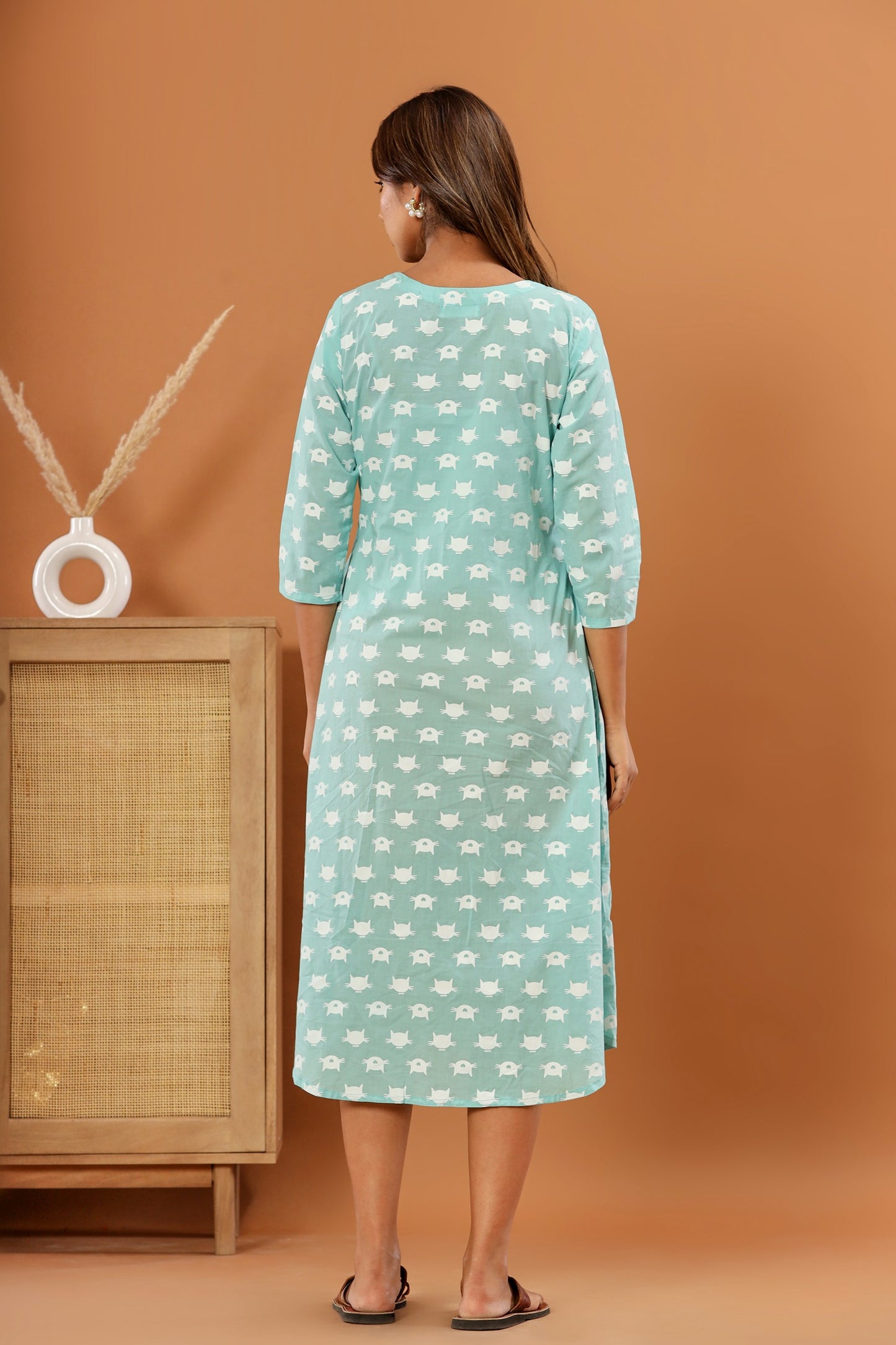 Cuchikoo by Laali Purrfectly Pistachio Maternity Dress