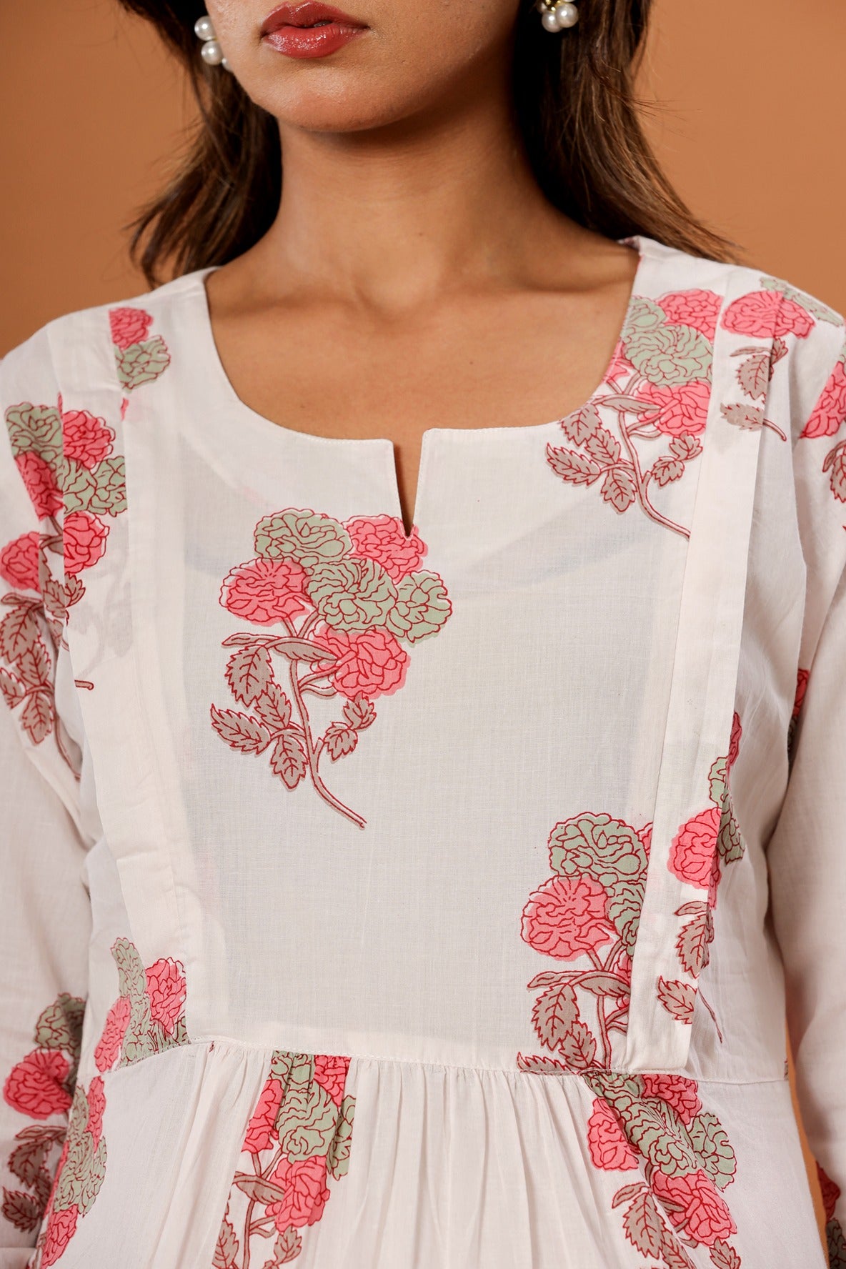 White Floral Maternity Dress