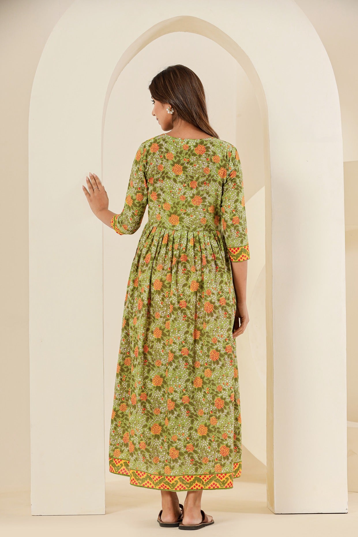 Cuchikoo by Laali Spring Green Maternity Dress