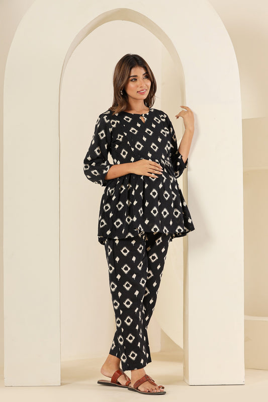 Ikkat Maternity Co-ord