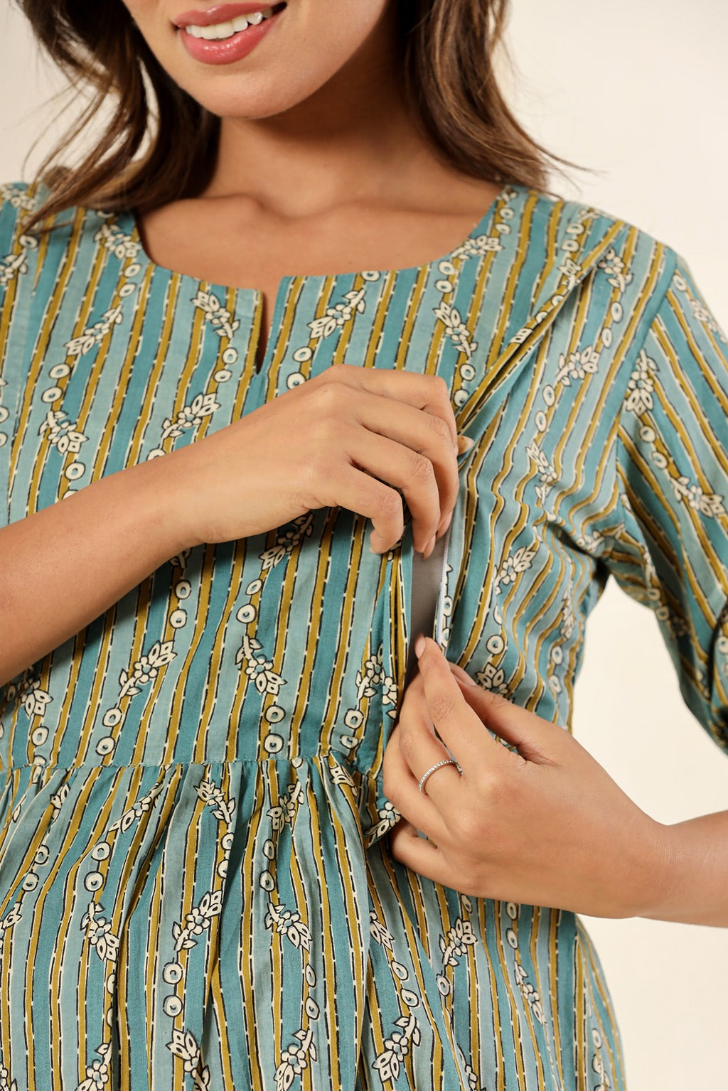 Cuchikoo by Laali Green Paisley Maternity Dress