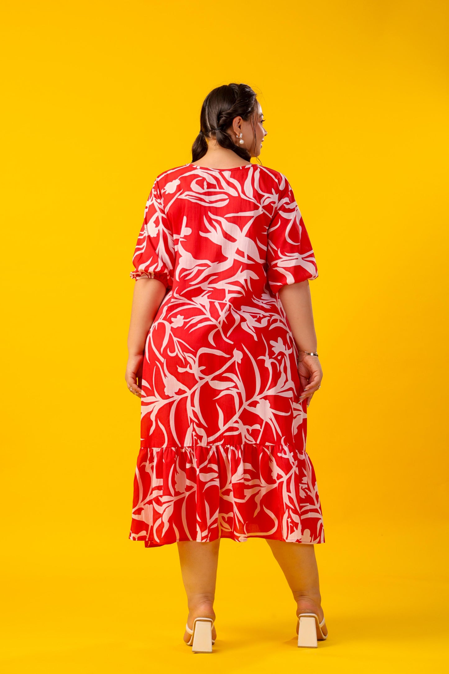 Red Sorbet Tier Dress