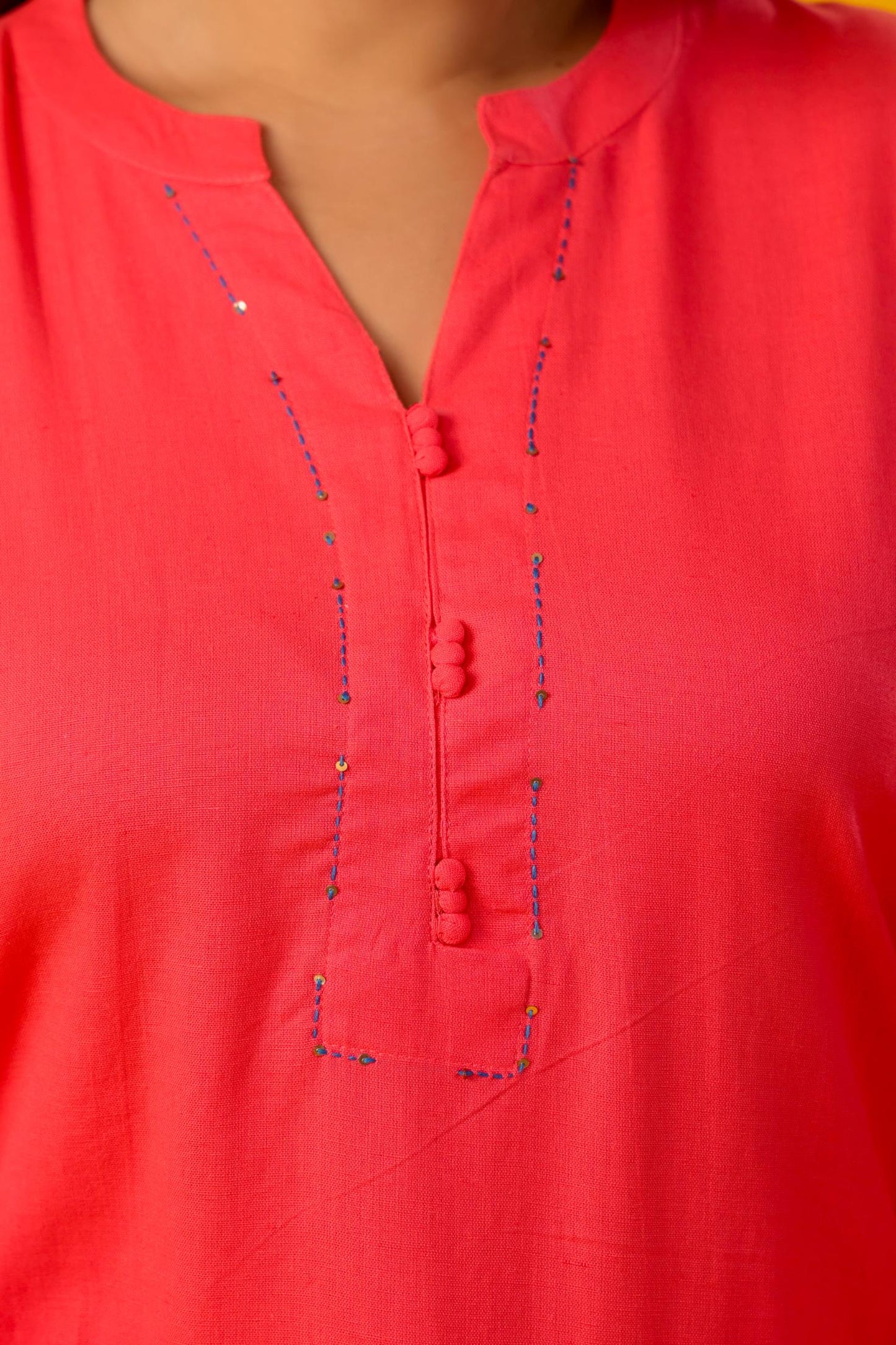 Very Strawberry Plus Solid Kurta Pant Set