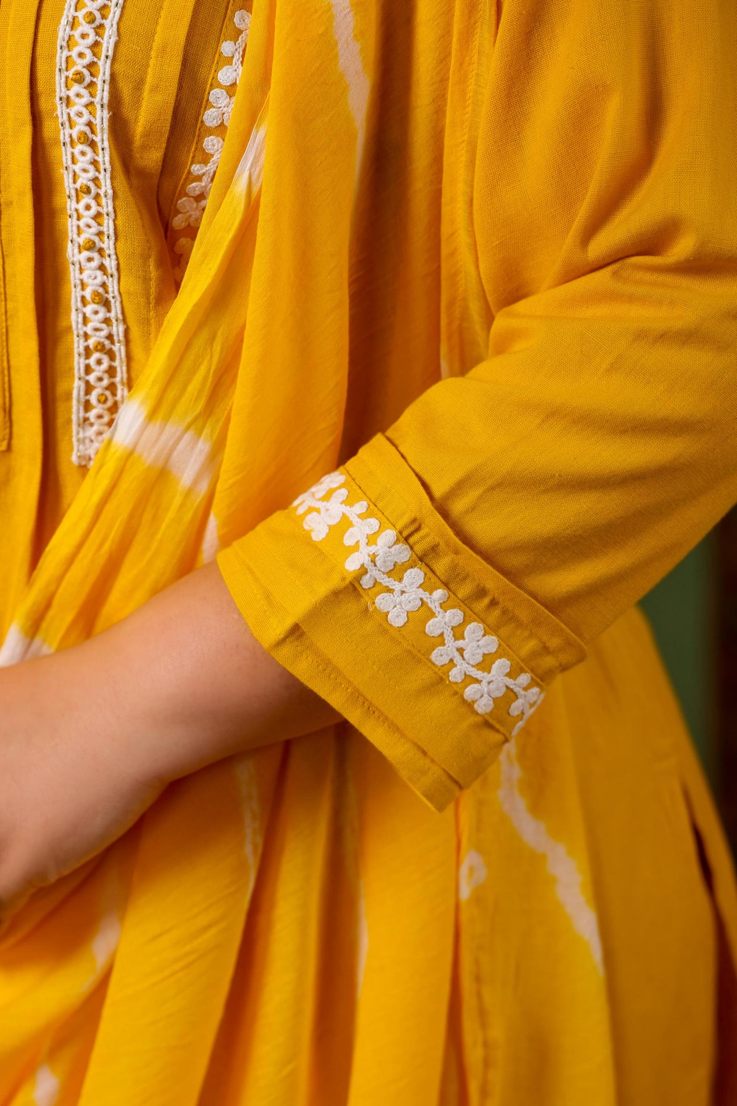 Aashna Yellow Embroidery Detailing Plus Size Suit Set