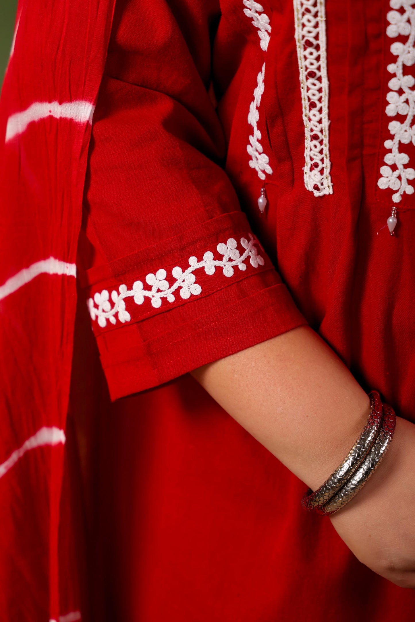 Aashna Maroon Embroidery Detailing Plus Size Suit Set