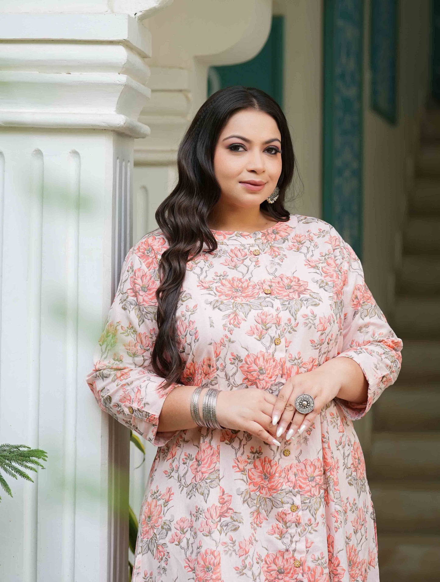 Pastel Dreams Plus Size Cotton Kurti