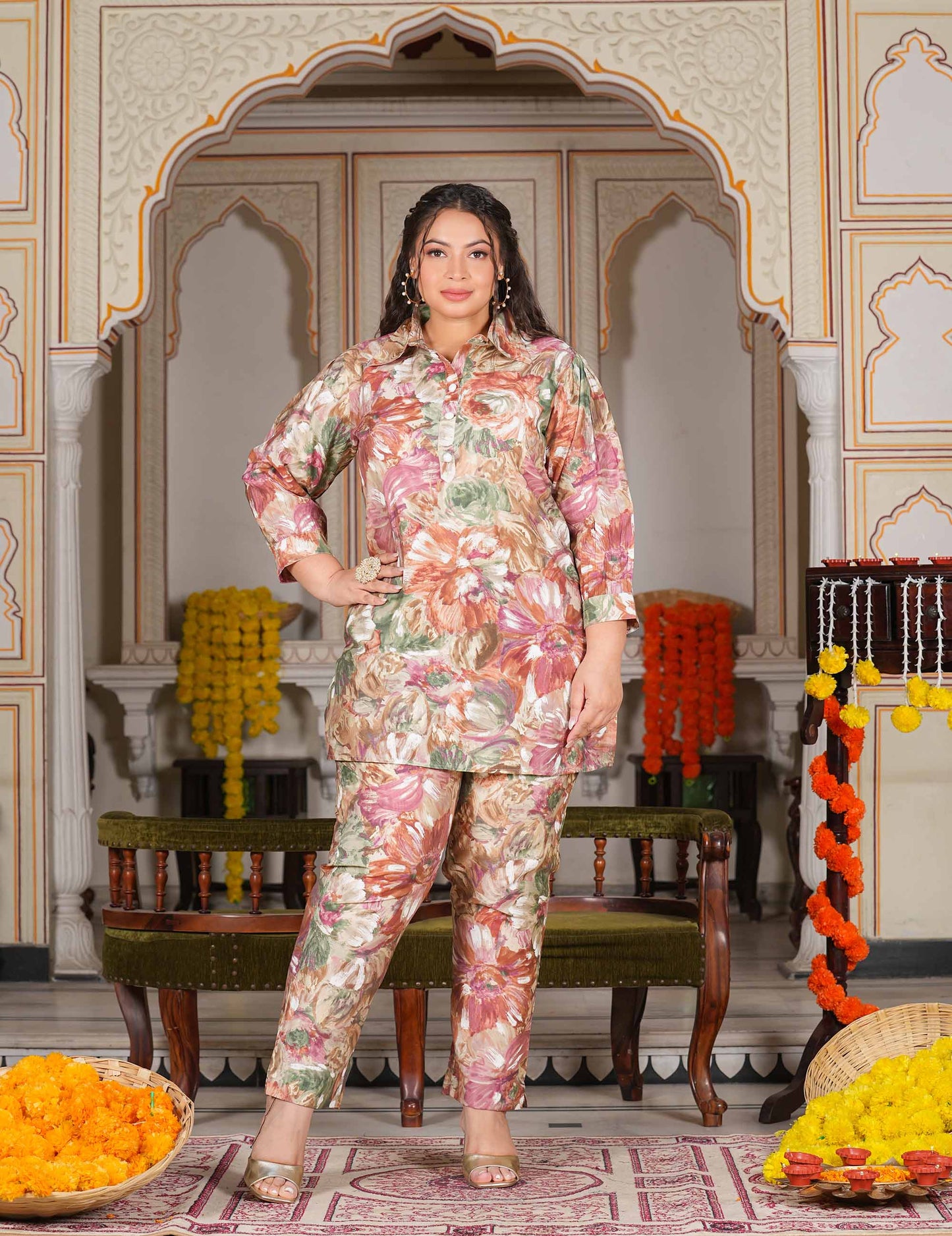 Abstract Printed Plus Co-ord