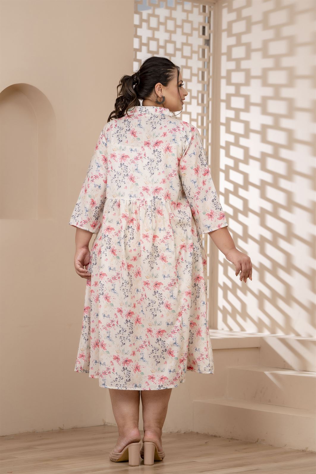 Multi-floral Plus Size Dress