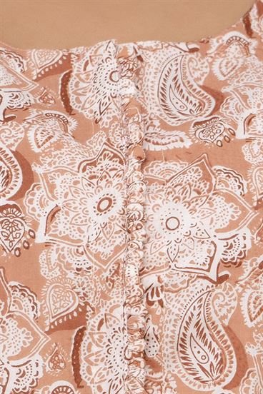Peach A-line Plus Size Kurti