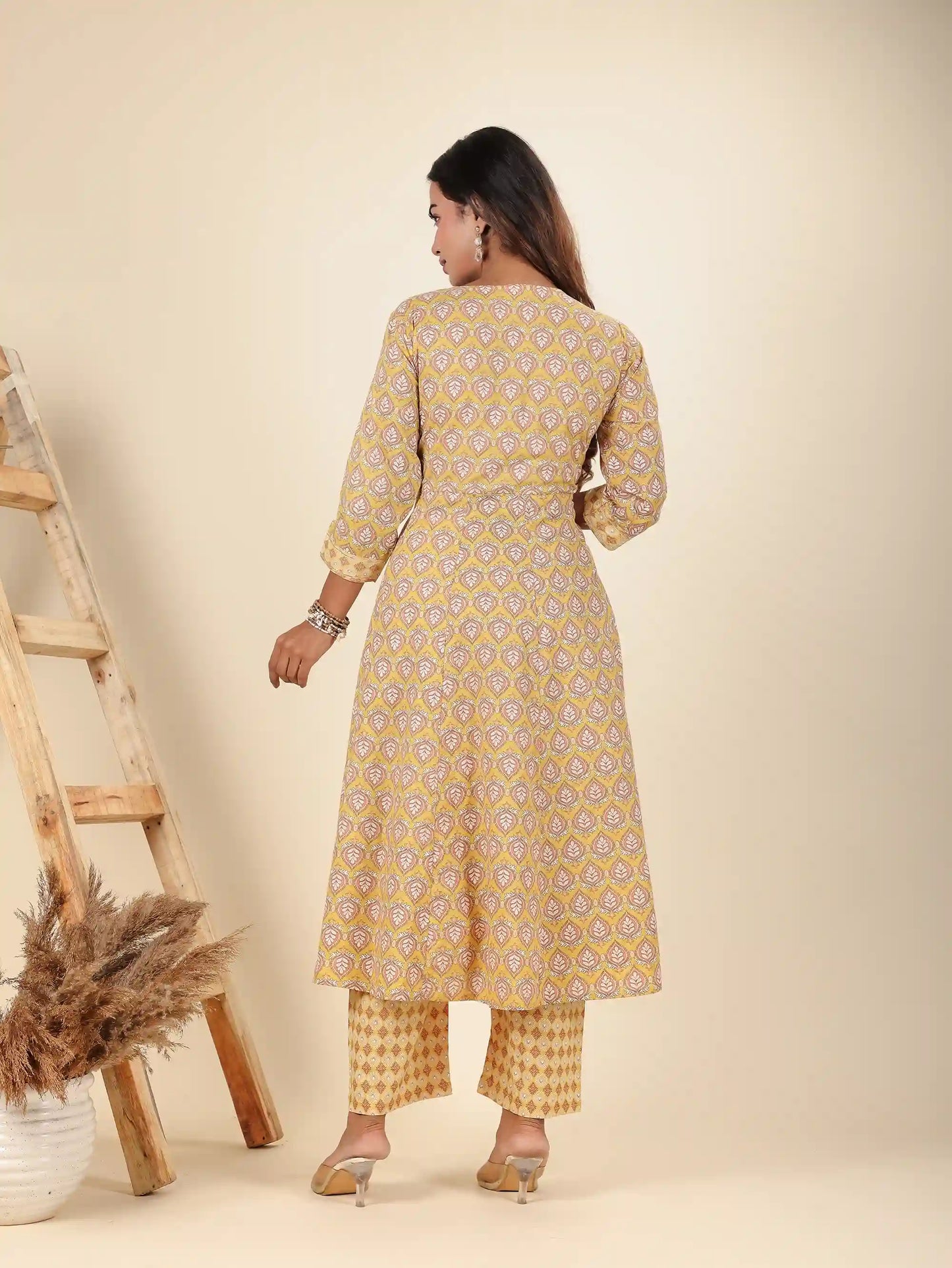 Yellow Anarkali Suit Set