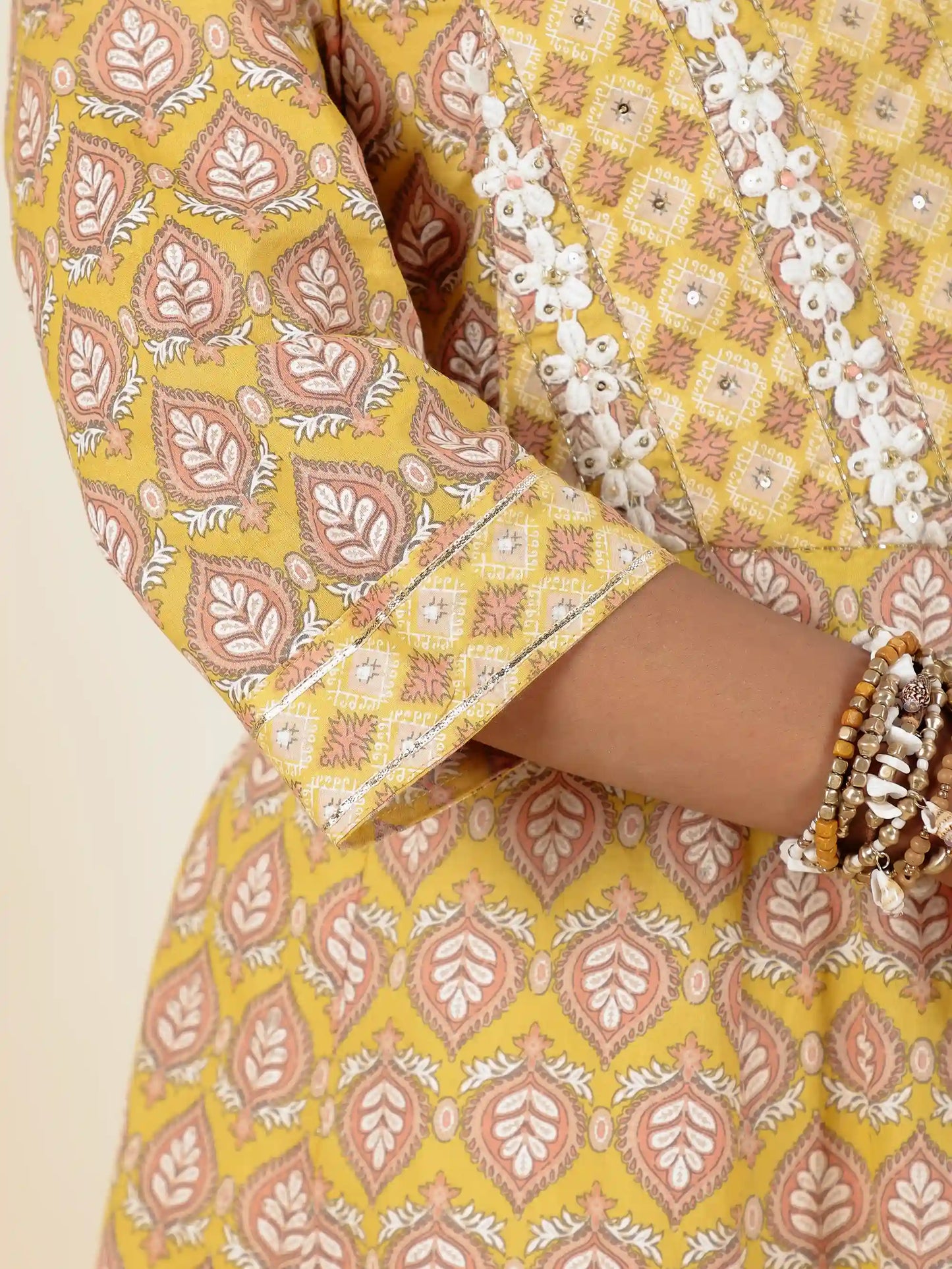 Yellow Anarkali Suit Set