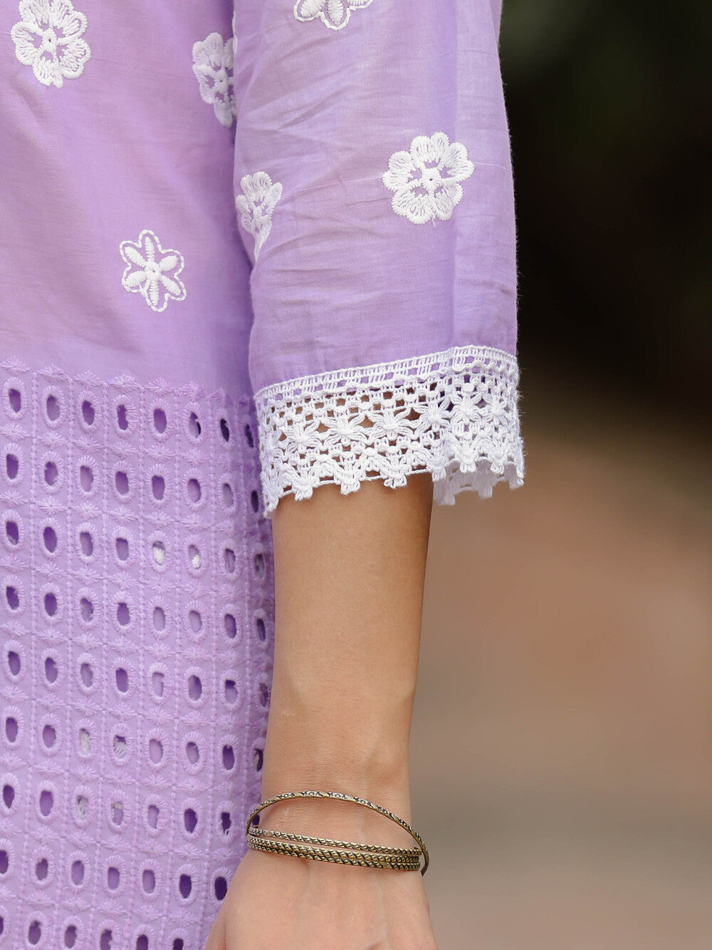 Lilac Fever Schiffli Co-ord Set
