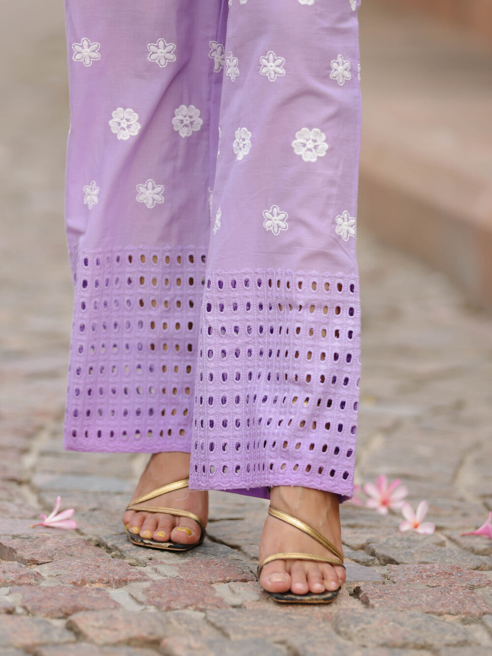 Lilac Fever Schiffli Co-ord Set