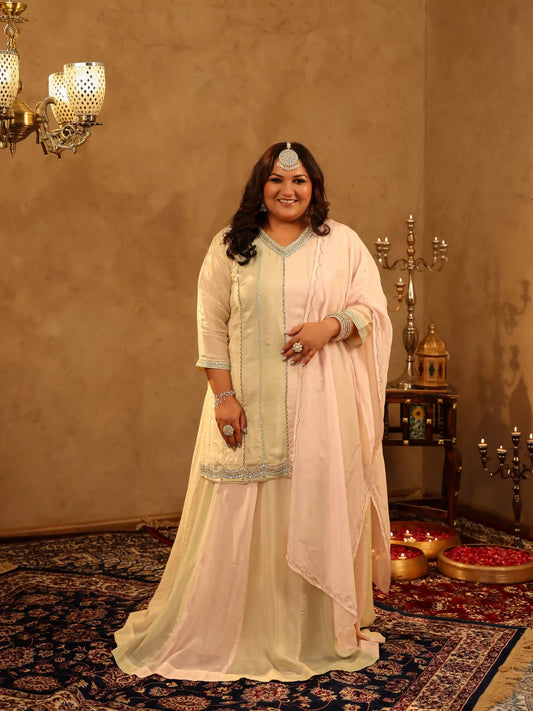 Tarang Multi-pastel Plus Size Skirt Set