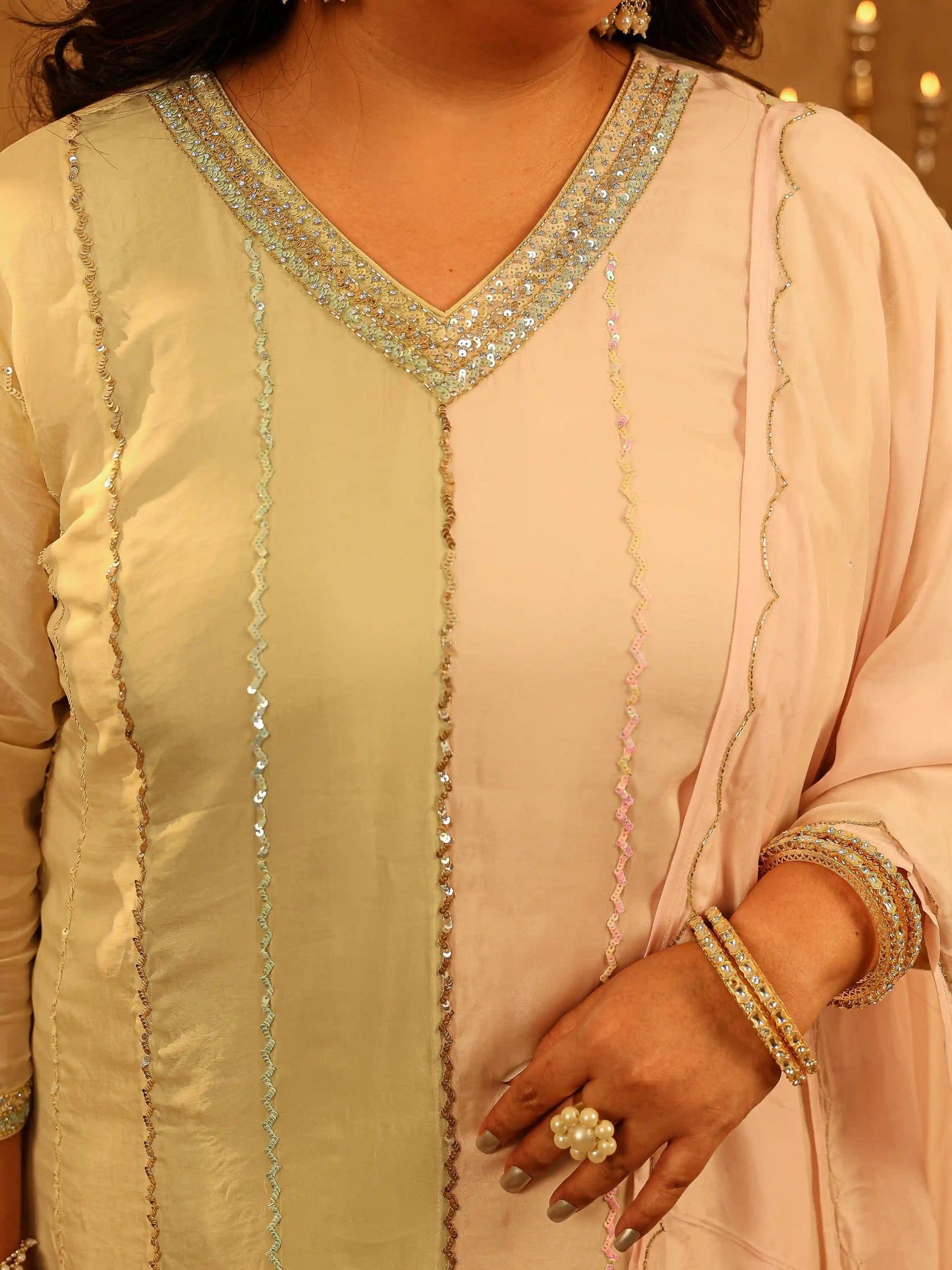 Tarang Multi-pastel Plus Size Skirt Set