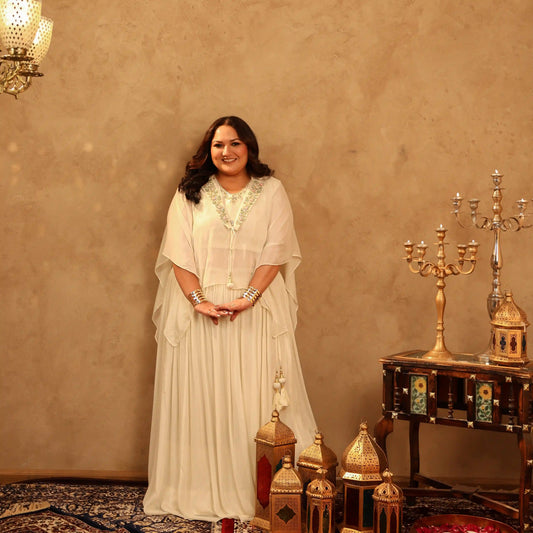 Sayesha Off-white Plus Size Shrug Set with Skirt