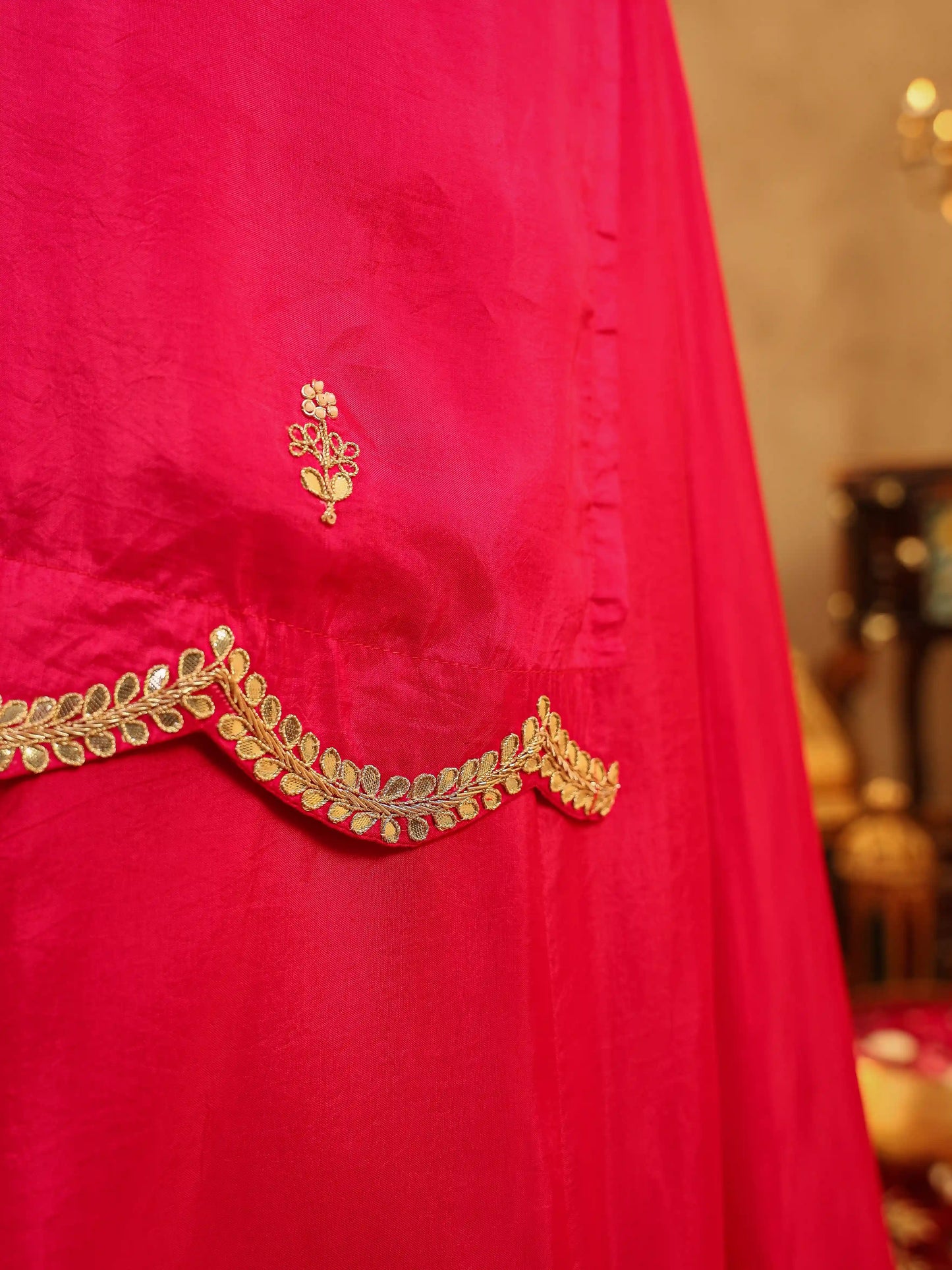 Gul Rani Pink Plus Size Skirt Set