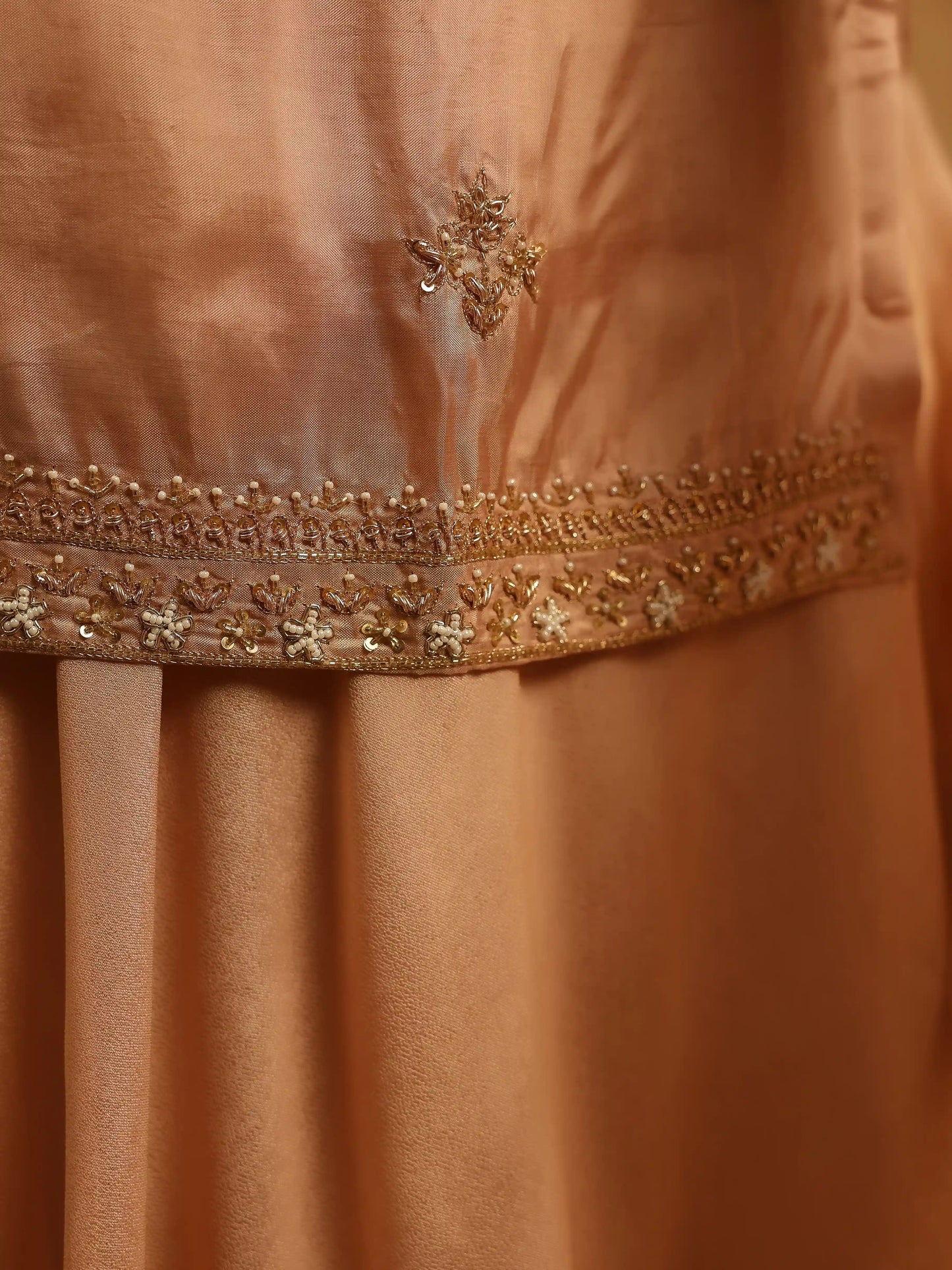 Trisha Light Brown Plus Size Skirt Set