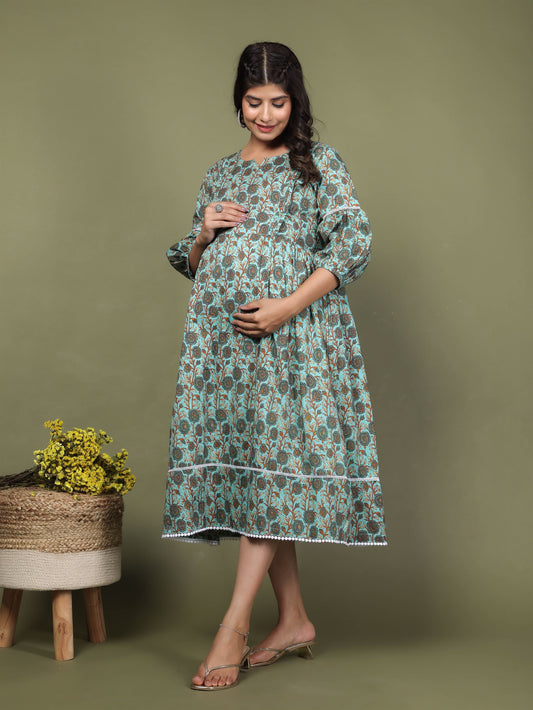 Fresh Green Maternity Dress