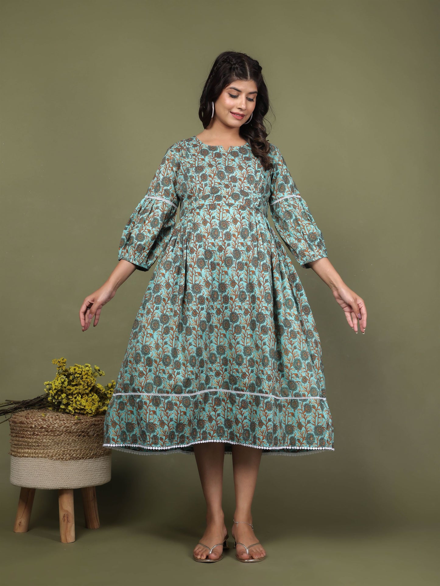 Fresh Green Maternity Dress