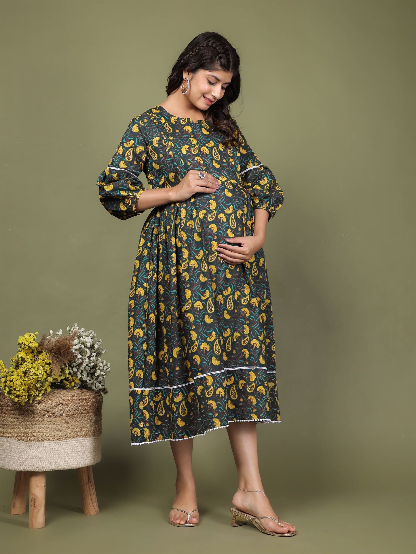 Cairi Print Maternity Dress