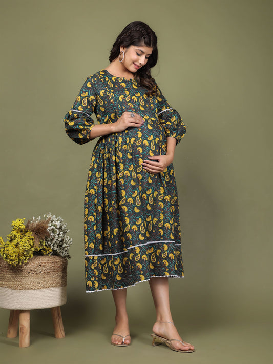 Cairi Print Maternity Dress