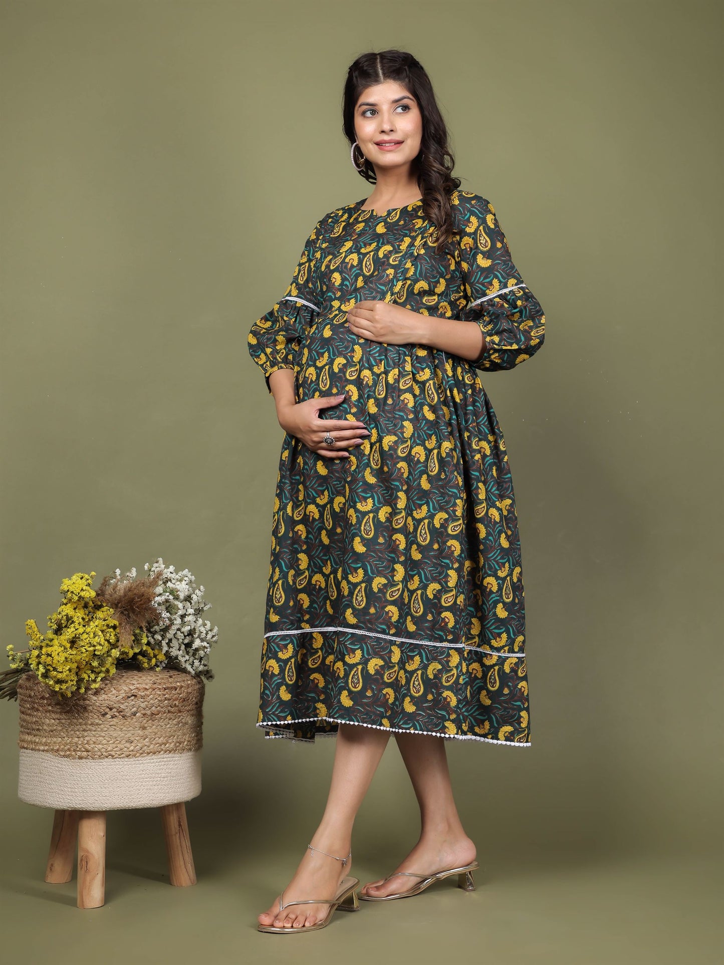 Cairi Print Maternity Dress