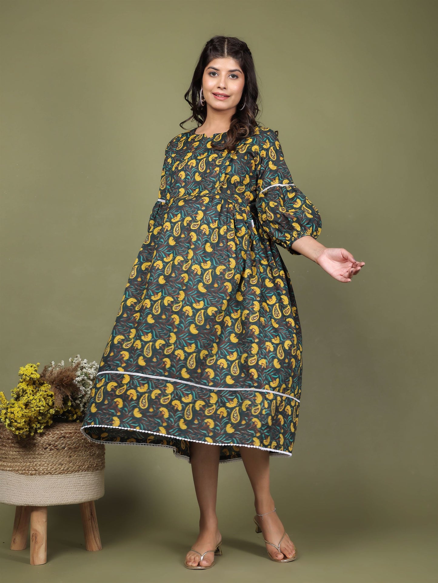 Cairi Print Maternity Dress