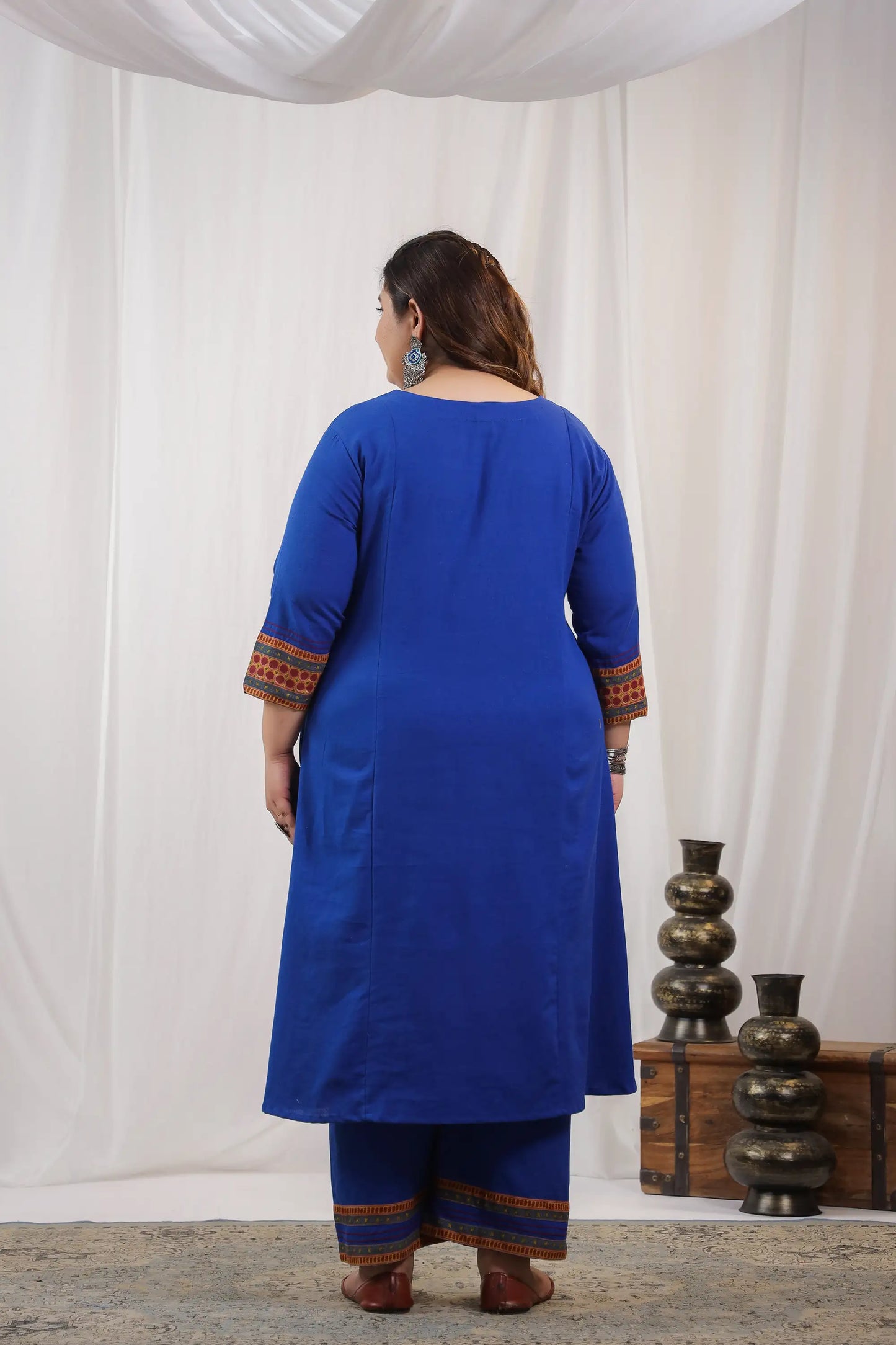 Ruhi Blue Plus Kurta Pant Set