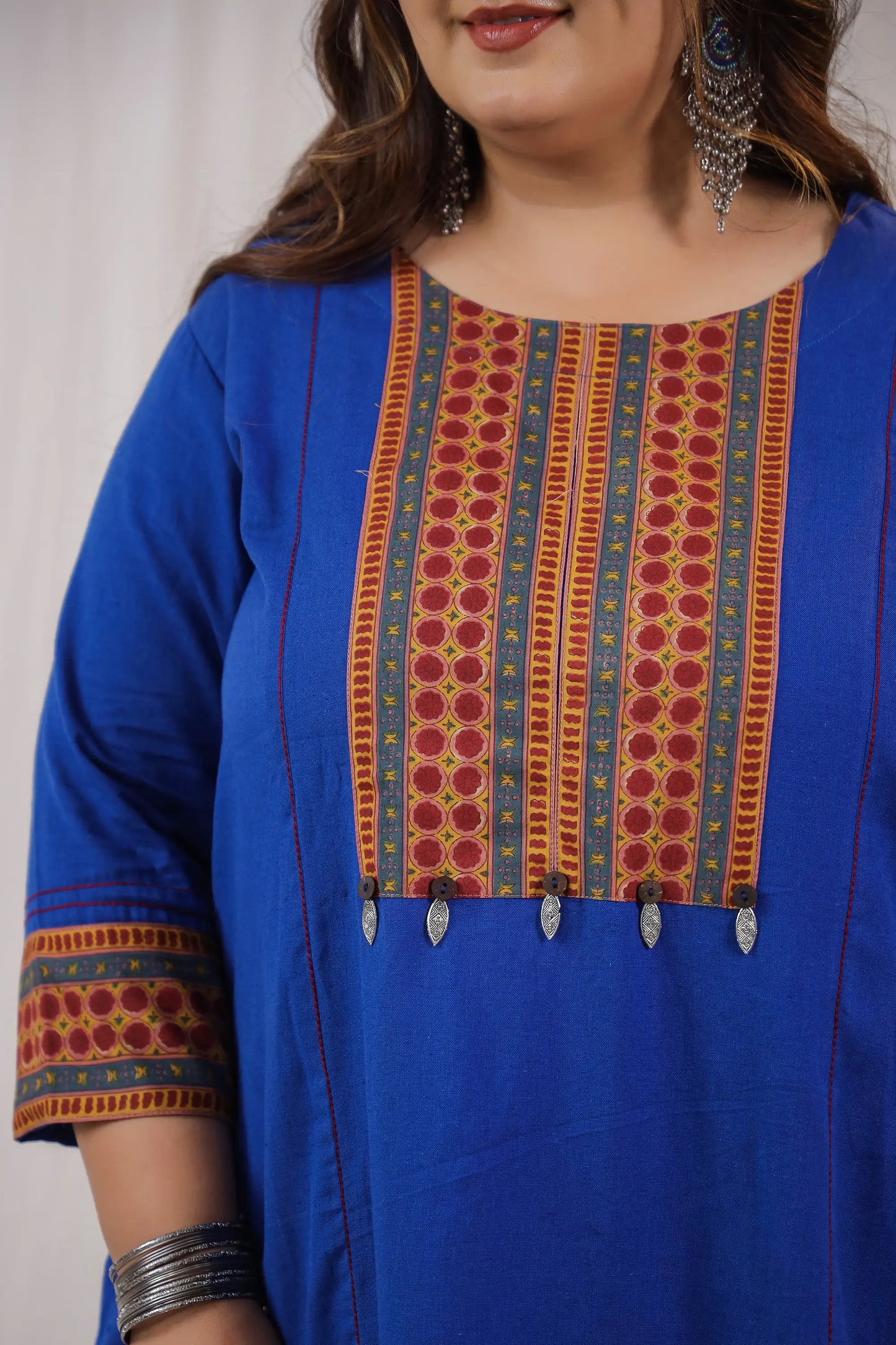 Ruhi Blue Plus Kurta Pant Set