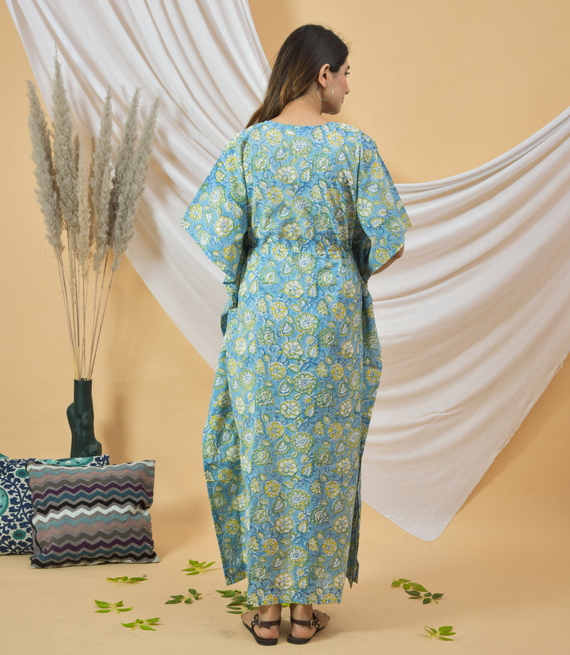 Cuchikoo by Laali Palash Handblock Maternity Kaftan Dresss