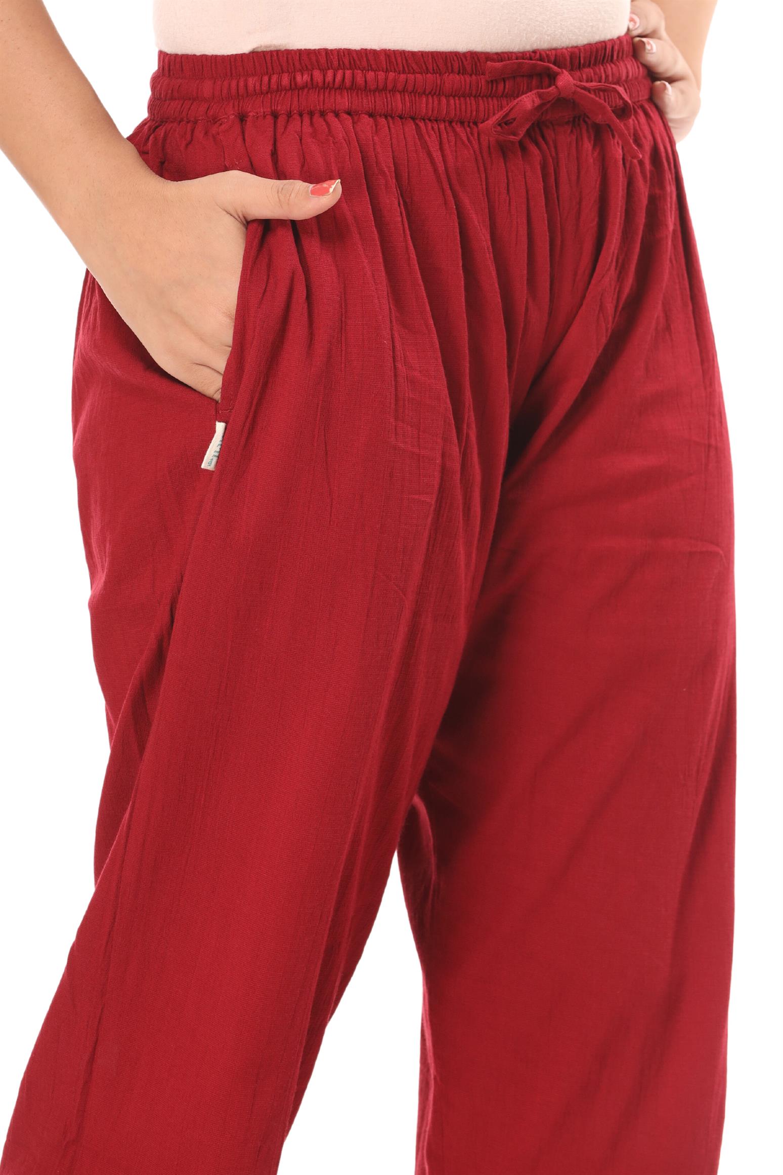 Premium Cotton Lycra Pants with 1 Pocket for Women (Free Size) (Good for  M/L/XL Size)