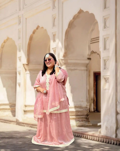 Gulaabo Pink- Plus Size Skirt Set